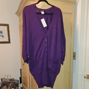 Shape FX Deep Purple Women's Cardigan